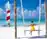 A couple relishing beach sports such as swing riding and water surfing